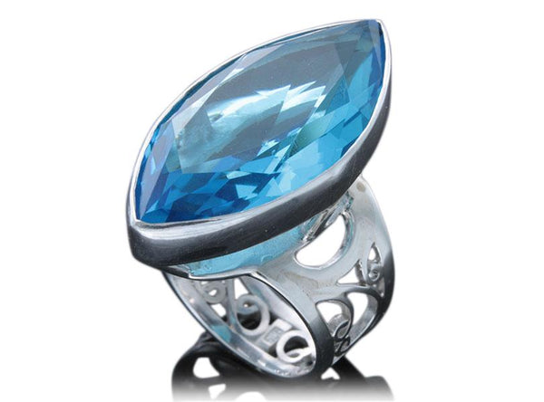 Blue Topaz Gemstone Ring