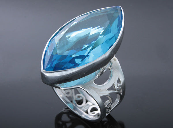 Blue Topaz Gemstone Ring